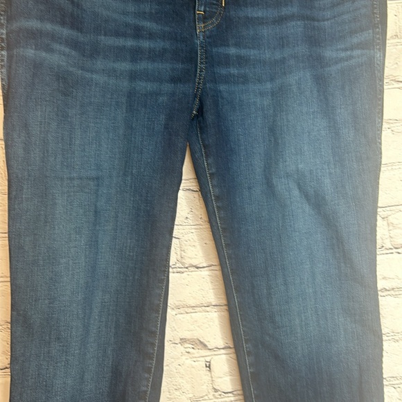 J. Crew Vintage Slim Straight Frayed Hem Blue Jeans Size 32 Petite - Picture 6 of 15